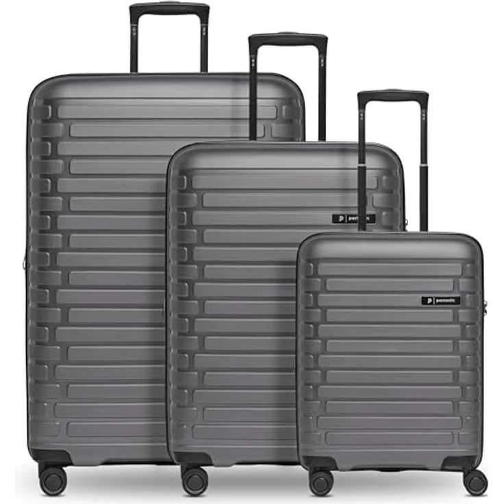 Pactastic Hartschalen Koffer-Set 3-teilig | hochwertiges Polypropylen Material | mit Dehnfalte erweiterbar um 5 cm | 4 Doppelrollen & TSA-Schloss für Damen & Herren (Collection 04) – Bild 1
