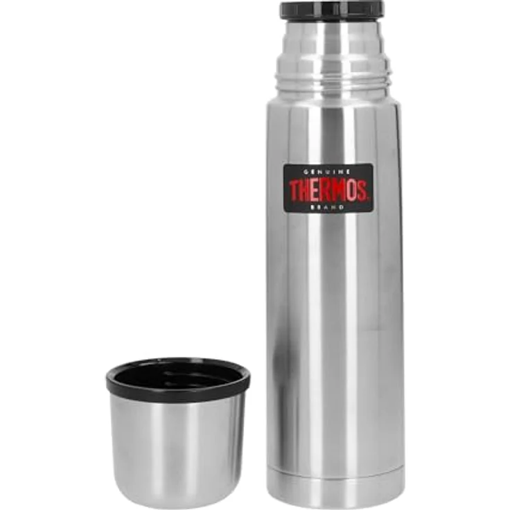 THERMOS 4019.205.050 Thermosflasche Light & Compact, Edelstahl mattiert 0,55 l, Spülmaschinenfest, 12 Stunen heiß, 24 Stunden kalt – Bild 2