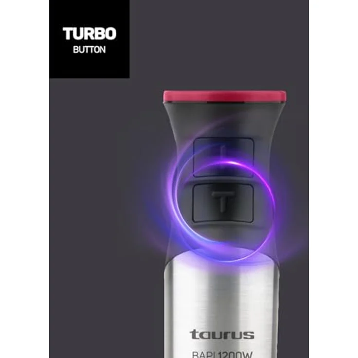 Taurus Bapi Unic Mixer 1 Zubehör 1200 W Schwarz-silberfarben – Bild 6