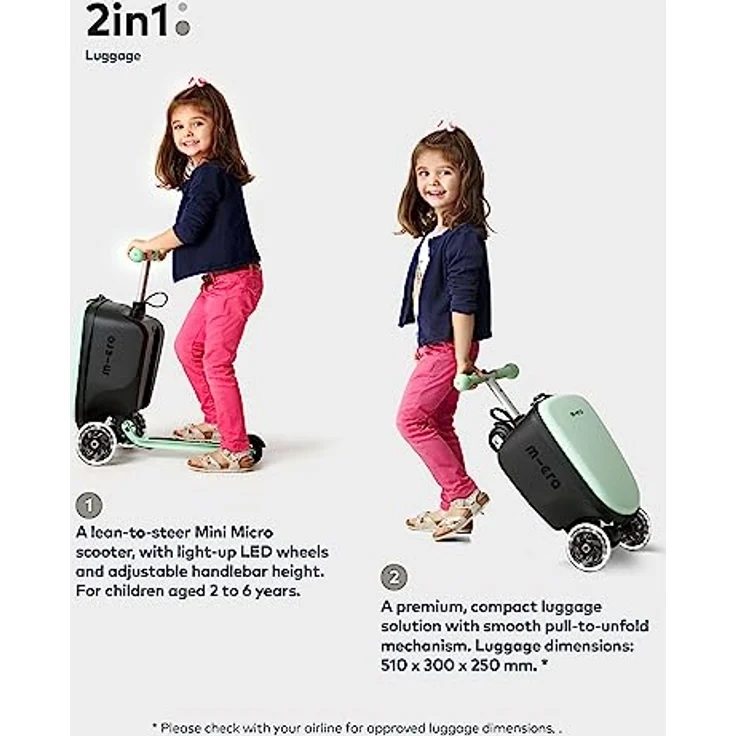 Scooter - Koffer Micro Junior Mint – Bild 2