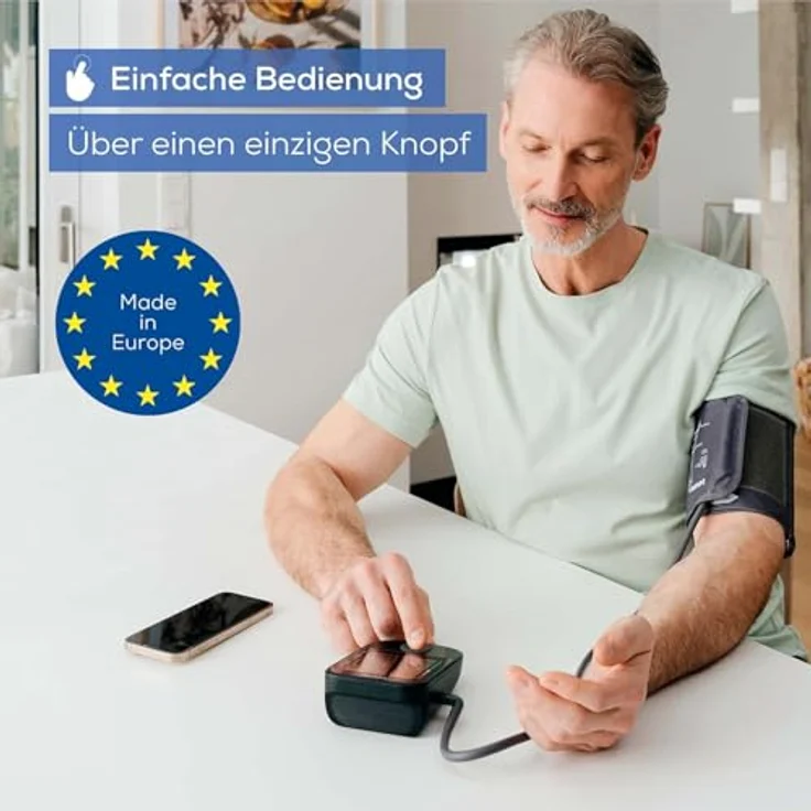 Beurer BM 48 Oberarm Blutdruckmessgerät, Arrhythmie-Erkennung, mit App-Anbindung, 22-42 cm Manschette – Bild 2