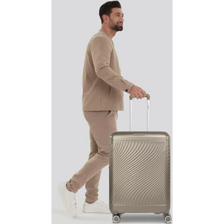 Picard Vienna 4 Rollen Trolley M, 65 cm mit Dehnfalte, 100% Polypropylen, silberfarben – Bild 6
