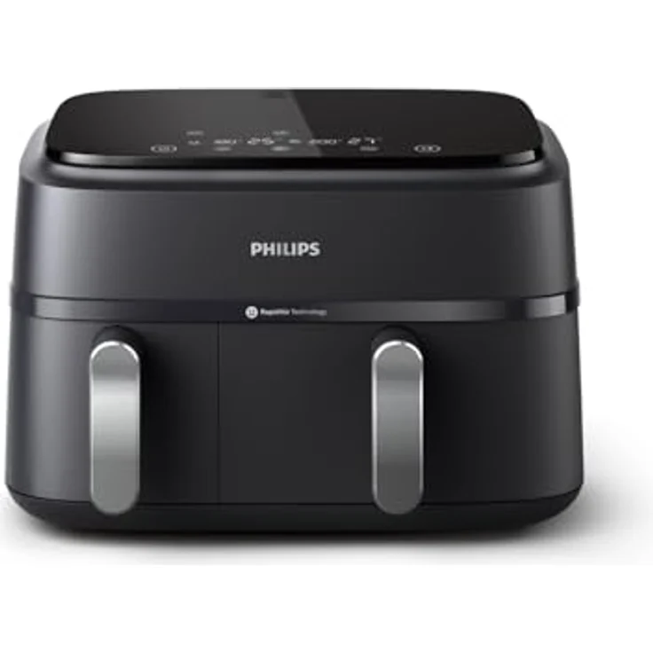 Philips Fritteuse Heißluftfritteuse Na351.00 Schwarz/Silberfarben 9 L – Bild 4