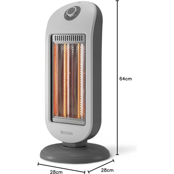 Olimpia Splendid Carbon Twist, Infrarot-Heizlüfter mit 1200 W, Karbonfaser-Technologie, Grau, Drehregler mit Oszillation – Bild 7