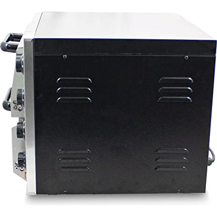 Bituxx Elektrischer Pizza Doppelofen MS-18168, 3000 Watt, Silber, mit getrennten Temperatureinstellungen und Schamottstein für knusprigen Boden – Bild 8