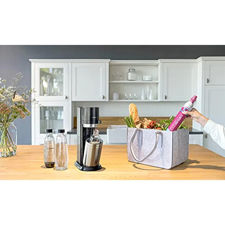 Sodastream Glaskaraffe für Duo-Sprudelwasserbereiter, klare, spülmaschinenfeste Glasflasche, 1 l – Bild 3