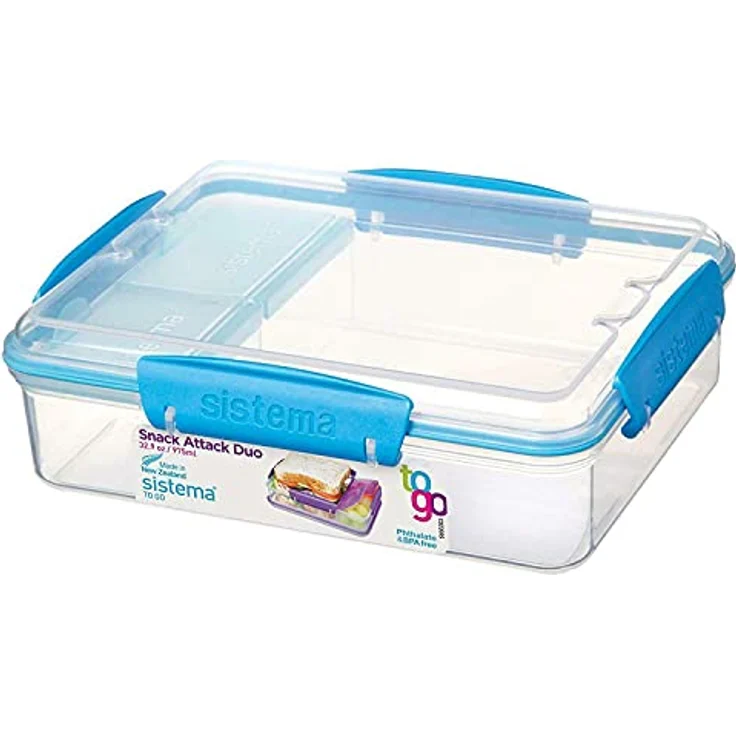 SISTEMA SISTEMA Lunchbox Snack Attack Duo to go 975 ml 19,7x15,8x6cm farbig sortiert – Bild 3