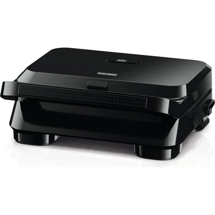 Braun Sandwichmaker Braun SM5000BK Sandwich Maker und Grill. Multifunktionaler Kontaktgrill und Waffeleisen in elegantem Schwarz