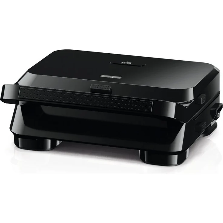Braun Sandwichmaker Braun SM5000BK Sandwich Maker und Grill. Multifunktionaler Kontaktgrill und Waffeleisen in elegantem Schwarz – Bild 1