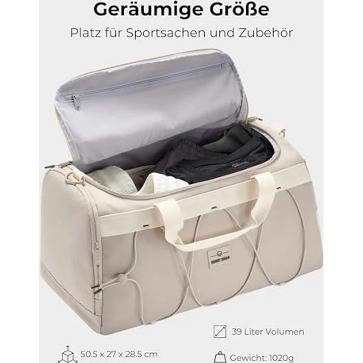 Johnny Urban Move Series Shawn Weekender Reisetasche, 50.5 cm, aus 100% PET, gelb – Bild 3