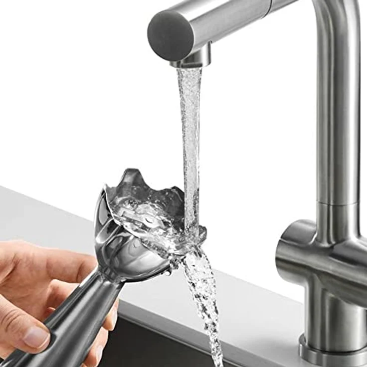 Braun Multiquick 1 MQ 120 Pesto Stabmixer | Pürierstab mit 450 W Leistung | Kompakt und mit einer Hand zu bedienen | SplashControl Spritzschutz | Inkl. Zubehör | Grau-Weiß – Bild 2