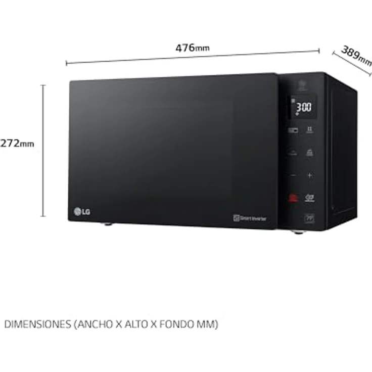 LG Smart Inverter MH6535GIB Mikrowelle mit Grill, Standgerät, 25 Liter Garraum, 1000 Watt, Auftauen, schwarz – Bild 11
