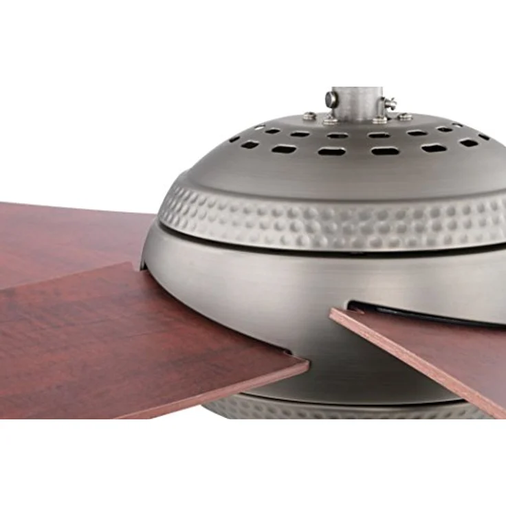 Westinghouse Lighting Bendan LED Deckenventilator mit Licht, Metall, 55 W, Dunkles Zinn, 132 x 132 x 36 cm – Bild 2