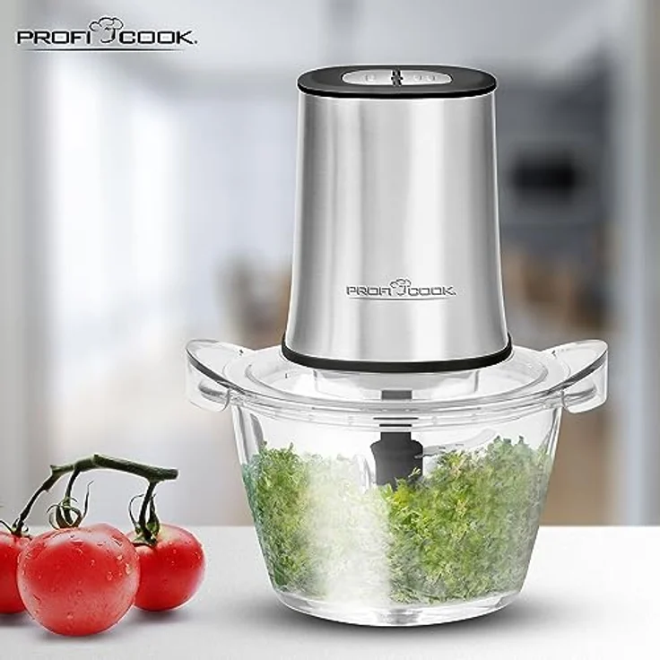 ProfiCook PC-MZ 1150 2in1 Multizerkleinerer und Ice Crusher, Edelstahlgehäuse, Glas-Mixbehälter (1 L), 2 Edelstahlmesser (rostfrei) – Bild 4