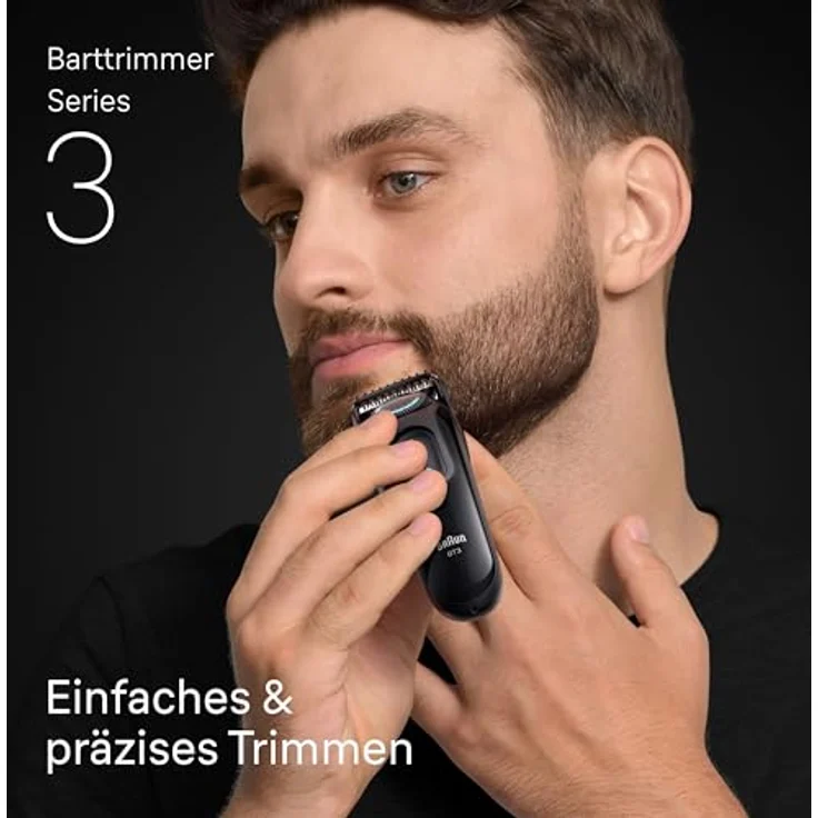 Braun Barttrimmer Series 3 BT3520, ultrascharfe Klinge, 50 Min Akkulaufzeit, 40 Längeneinstellungen, schwarz – Bild 2