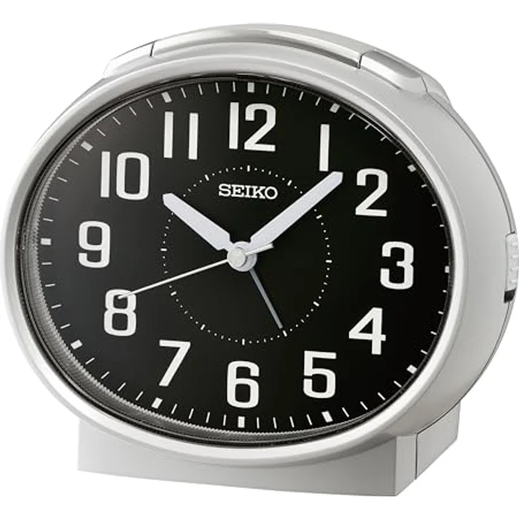 Seiko Clocks Wecker QHK059A, Kunststoffgehäuse mit geräuschlosem Sekundenzeiger, Glockenwecker und Schlummerfunktion, 11.2 x 13 x 8.1 cm – Bild 1