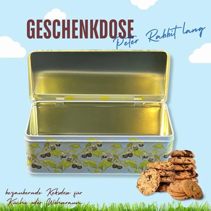 MediMuc Keksdose Hasenmutter mit Kind, Metall – Bild 6