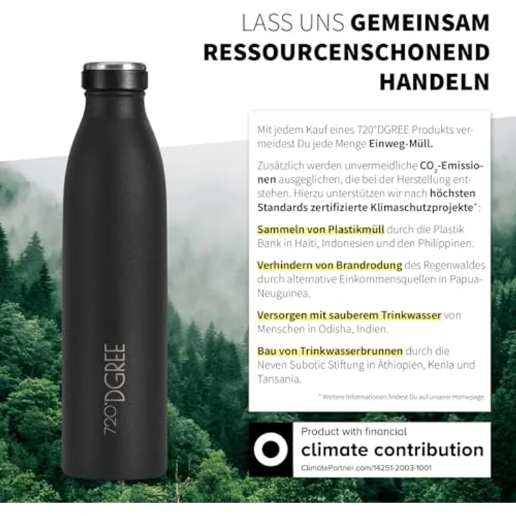720°DGREE Edelstahl Trinkflasche “milkyBottle”, 500ml, BPA-frei, auslaufsicher, für kohlensäurehaltige Getränke, ideal für Kinder, Schule und Sport – Bild 5