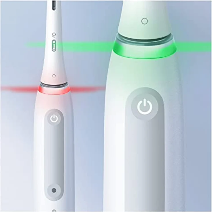 Oral-B iO 4N Elektrische Zahnbürste mit wiederaufladbarem Griff, 1 Kopf und Reisekoffer, entworfen von Braun, Originelle Geschenke für Damen und Herren - Weiß – Bild 4