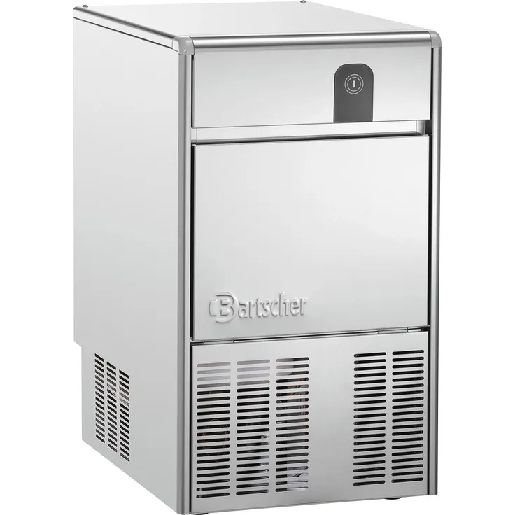 Bartscher Eiswürfelbereiter Q 26, geräuscharmer Betrieb dank Paddelsystem und Verdampfer mit Fingern
