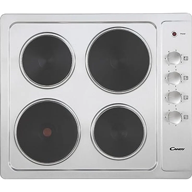 Candy CLE64KX, Integriertes 58 cm Elektrokochfeld mit Edelstahl-Oberfläche und 4 Kochzonen – Bild 1