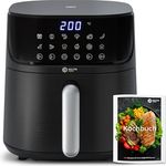 Balter Heißluftfritteuse Airfryer HL-550, 5,5 L, XXL Friteuse mit 12 Programmen und Kochbuch