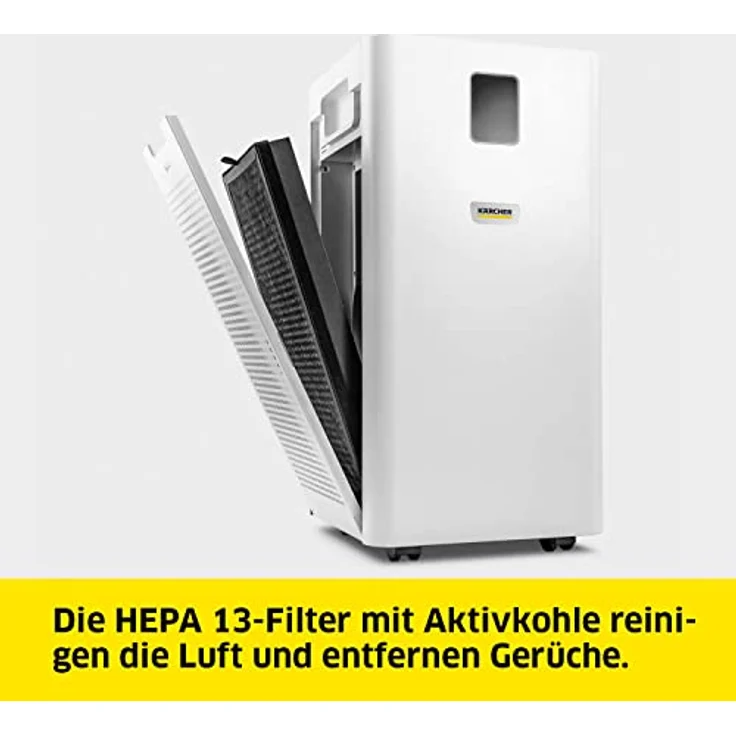 Kärcher Luftreiniger AF 30, Luftdurchsatz: 320 m³/h, bis zu 60 m² Räume, beseitigt 99,95% der Partikel bis zu 0,3 μm wie Feinstaub, Aerosole, Allergene & Gerüche, Automatik-Funktion, Timer, Nachtmodus – Bild 3