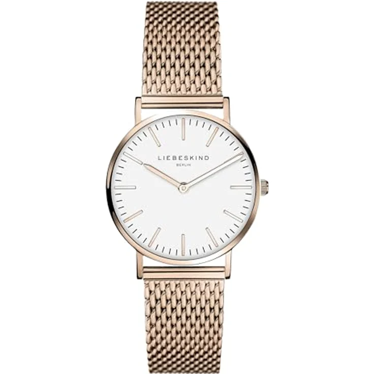 Liebeskind Berlin Armbanduhr LT-0081-MQ IP roségold, Damen Damenuhr mit Edelstahl Mesharmband – Bild 1