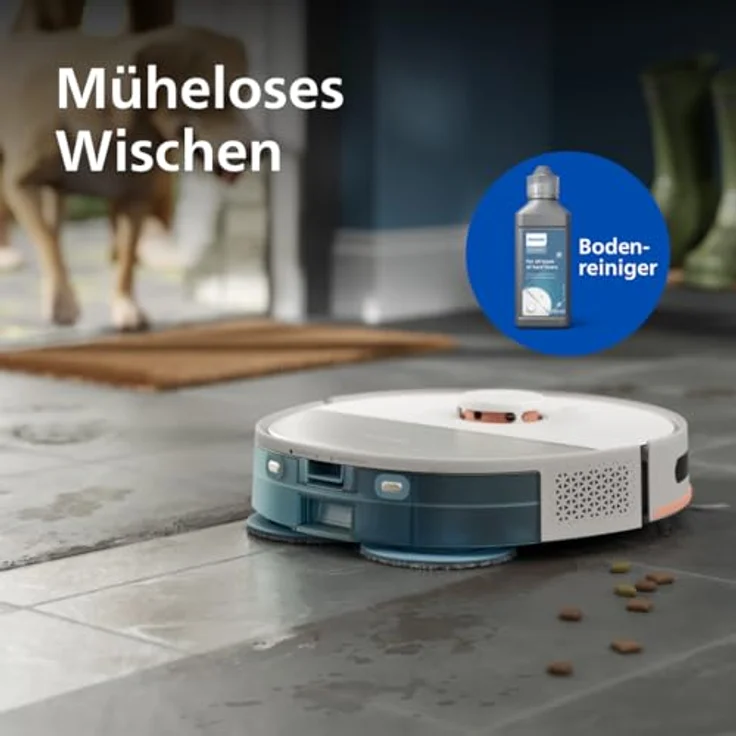 Philips HomeRun 5000 Series, Saug- & Wischroboter mit 10.000 Pa Saugleistung, beige – Bild 5