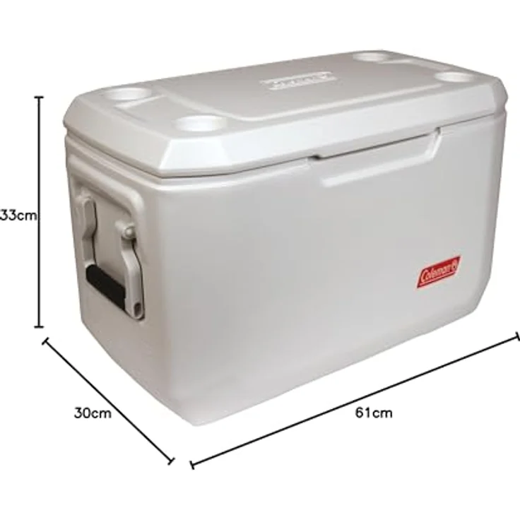 Coleman passive Kühlbox 70Qt Xtreme Marine, Hochleistungskühlbox, kühlt bis zu 5 Tage, mit UV Schutz, Thermobox mit 66 L Fassungsvermögen, mobile passiv Kühlbox mit 2 stabilen Tragegriffen – Bild 5