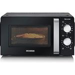 SEVERIN 2-in-1 Mikrowelle mit Grill 700 W, 900 W Grill, Grillofen mit 9 Automatikprogrammen, Mikrowelle mit Grillrost und Drehteller, schwarz / Edelstahl, MW 7781