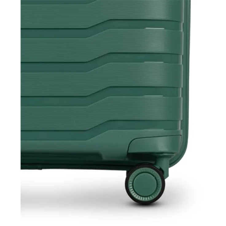 Worldpack Portland Kofferset 3-teilig, 4 Rollen, 100% Polypropylen, graugrün, Maße: 52 cm x 29 cm x 72 cm – Bild 6