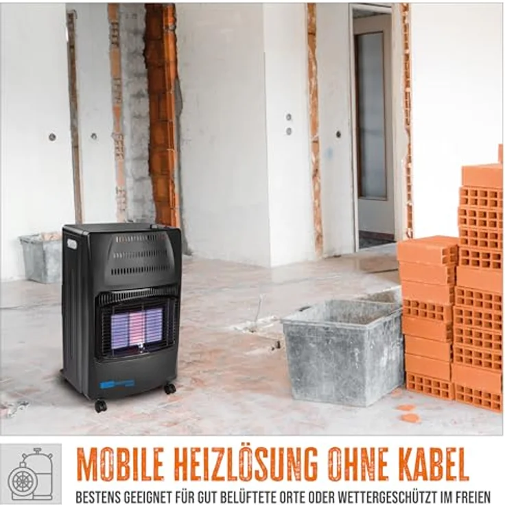 Güde GGH 4200 K Gasheizer, mobiler Bauheizer mit 3 Heizstufen, Piezozündung und thermischer Sicherung – Bild 2