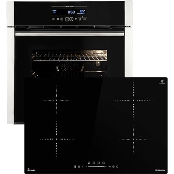KKT KOLBE Backofen und Induktionskochfeld SET8016IH877RL, 60 cm Einbau-Backofen mit SensorTouch, Katalysereinigung, Dampf-Clean und 7000W Induktionskochfeld – Bild 1
