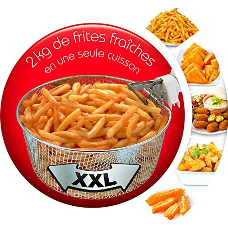 Moulinex Fritteuse XXL Mega, 2 kg Volumen, 3,3 L Öl, 1800 Wattt, schwarz, AM480870 – Bild 4