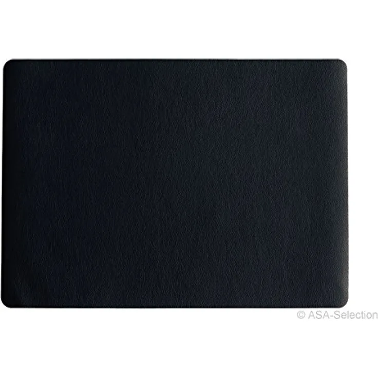 ASA 7805420 Tischset Lederoptik, Kunstleder, Schwarz, 46 x 33 cm