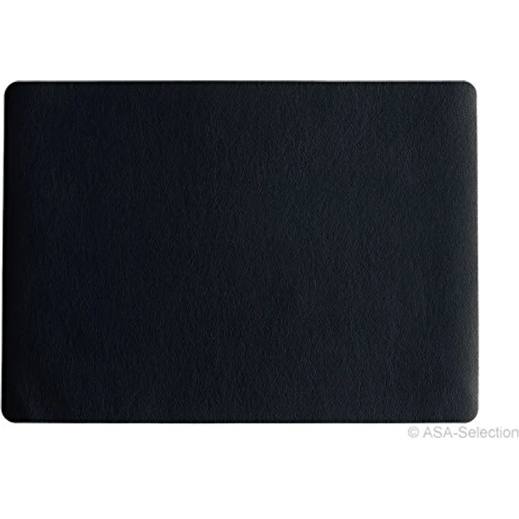 ASA 7805420 Tischset Lederoptik, Kunstleder, Schwarz, 46 x 33 cm – Bild 1