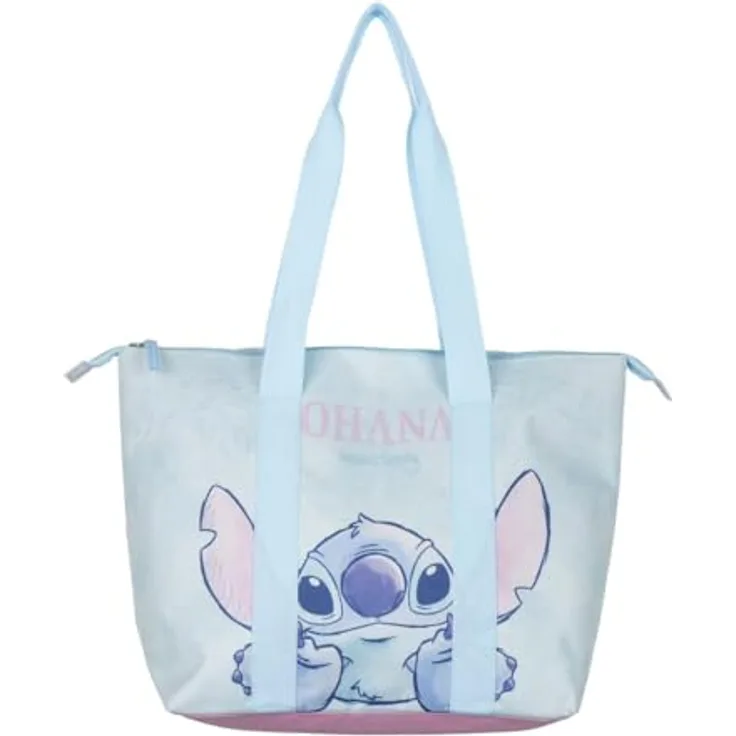 Cerda Shopper Disney Stitch, große Polyester-Tasche für Strand & Freizeit, 48 x 34 x 10 cm