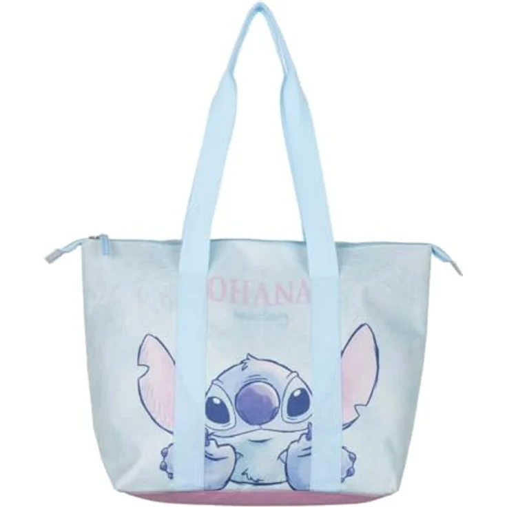 Cerda Shopper Disney Stitch, große Polyester-Tasche für Strand & Freizeit, 48 x 34 x 10 cm – Bild 1