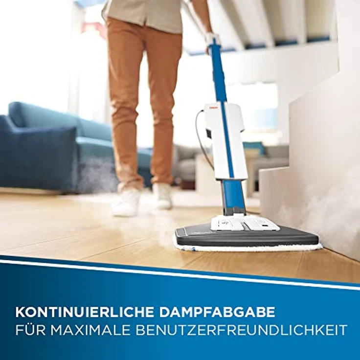Polti PTEU0305 Vaporetto SV620 Style Dampfreiniger 1500 Watt, 20 sek Aufheizzeit, blau-weiß – Bild 2