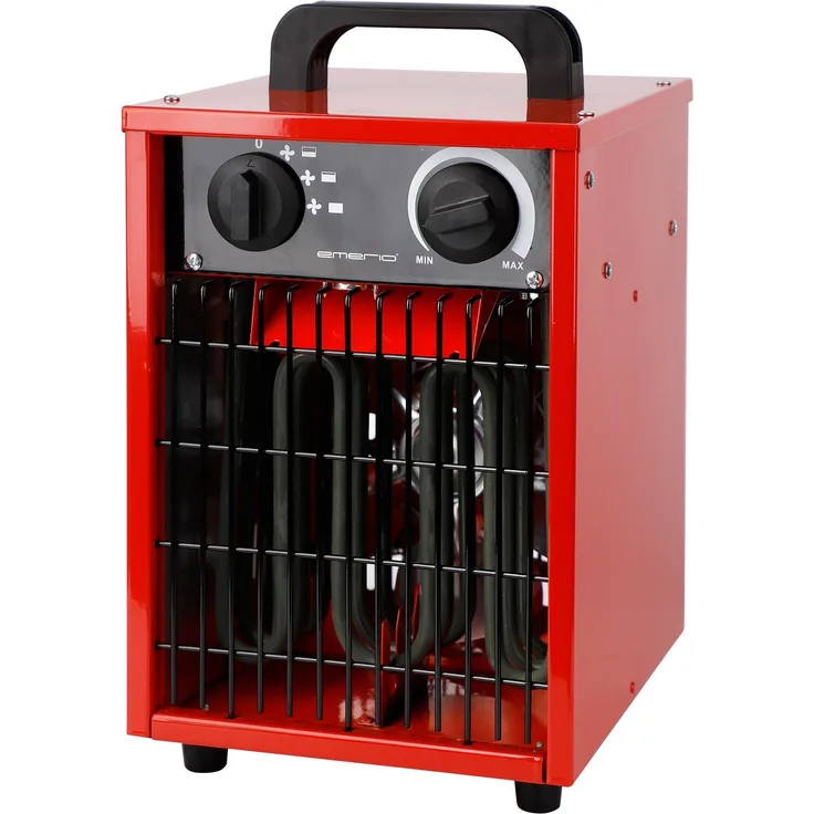 Emerio Power-Heizlüfter FH-102990, Industrieller Heizlüfter für Räume bis 30 m², 3000W, IP24, Ventilationsfunktion, einstellbares Thermostat, 3 Heizstufen