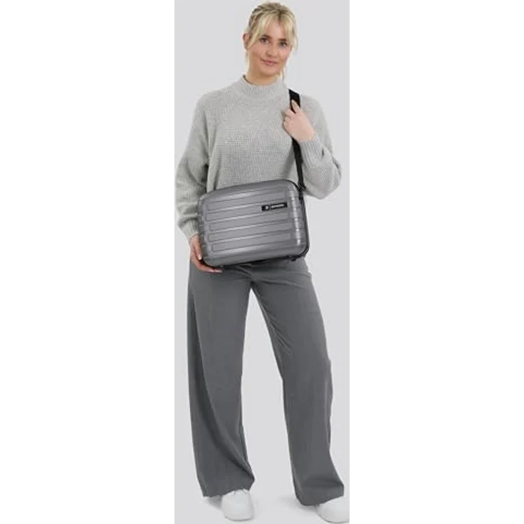 Pactastic Hartschalen Handgepäck Kosmetik-Koffer | Stabiles Beauty-Case mit Aufsteckfunktion | 34 x 17 x 27 cm aus Polypropylen (Collection 04) – Bild 4