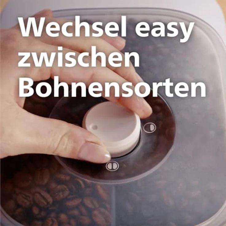 PHILIPS baristina Espressomaschine Bean swap BAR320/00, Mahlwerk für ganze Bohnen, doppelter Bohnenbehälter, 16 bar Pumpendruck, naturweiß – Bild 6