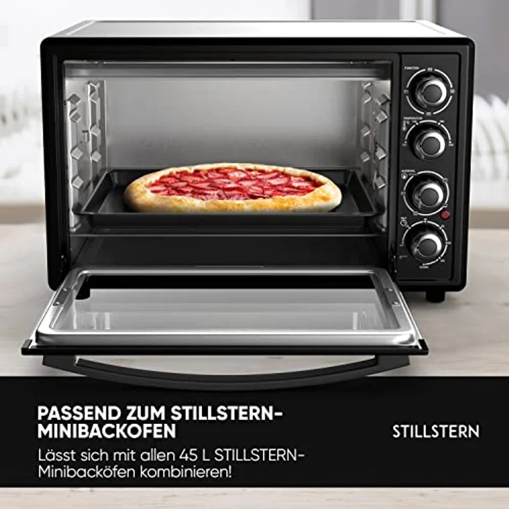 Stillstern Backblech für 45L Minibackofen, emailliert, Pizzablech, Universalpfanne, ca. B 40cm x T 31cm x H 2,5cm – Bild 7