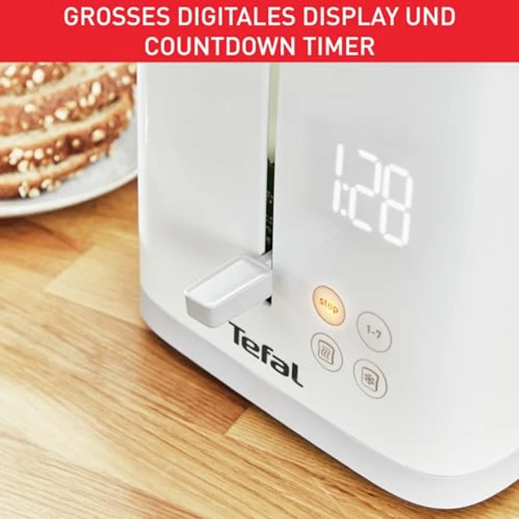 Tefal TT6931 Sense 2-Schlitz-Toaster, 850W, inkl. Krümelschublade, Auftaufunktion, variable Schlitzbreite, Kunststoff, weiß – Bild 5