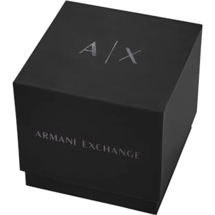 Armani Exchange Quarz-Chronograph mit 44mm Gehäuse, schwarzem Zifferblatt und silikonarmband in Schwarz und Grün – Bild 5