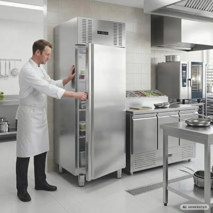 GastroHero Tiefkühlschrank ELINE 650 GN 2/1 Monoblock, 605 L, Edelstahl, energieeffizient, -22 bis -18 °C, Umluftkühlung, digitale Temperaturanzeige – Bild 9