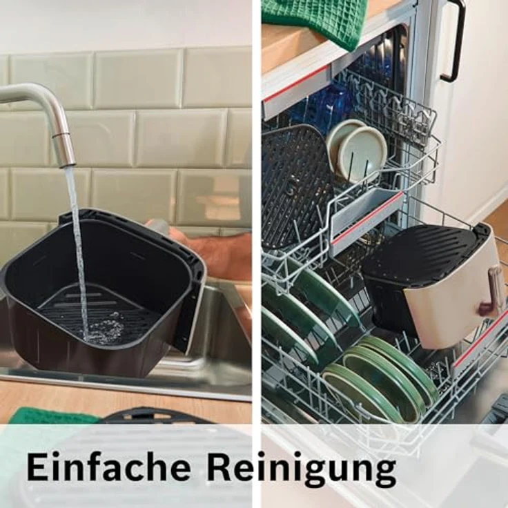 BOSCH Heißluftfritteuse Air Fryer Serie 4 MAF462C0, 6,1l, 2050 W, 7 Programme, Creme, mit Auftaufunktion, spülmaschinengeeignet – Bild 10