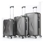 Cheffinger Kofferset Reisekoffer ABS-03 3-teilig Hartschale Trolley Set, 4 Rollen, (3 tlg)