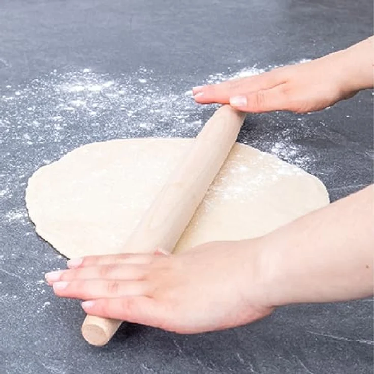 Städter Pizzarolle aus Buchenholz mit einem Durchmesser von 3,3 cm - Länge 45,5cm - ideal zum Ausrollen von Teig – Bild 2